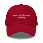 let's not take this offline cap - insiderclo