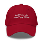 Full Time Job, Part Time Effort Cap - insiderclo