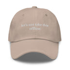 let's not take this offline cap - insiderclo